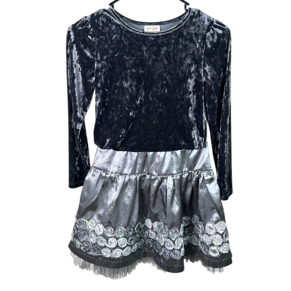 Cat Jack Jona Michelle Girls Velvet Holiday Outfit Sparkle Skirt Kids Size M